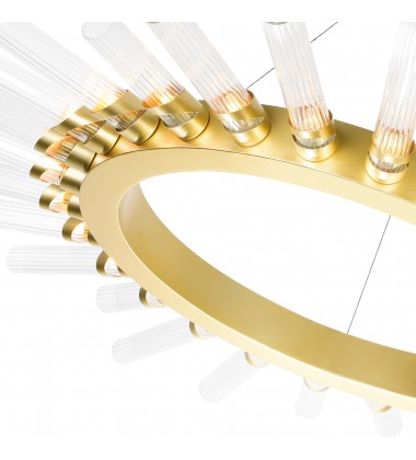 Collar 28 Light Chandelier With Satin Gold Finish (1121P48-28-602) - CWI Collar 28 Light Chandelier With Satin Gold Finish (1121P48-28-602) - CWI