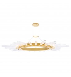  Collar 28 Light Chandelier With Satin Gold Finish (1121P48-28-602) - CWI