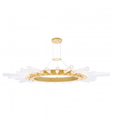  Collar 28 Light Chandelier With Satin Gold Finish (1121P48-28-602) - CWI