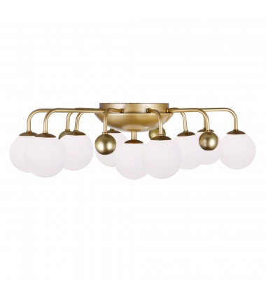  Element 9 Light Flush Mount With Sun Gold Finish (1125C24-9-268) - CWI