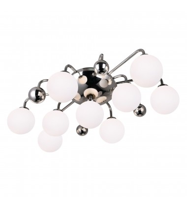  Element 9 Light Flush Mount With Polished Nickel Finish (1125C24-9-613) - CWI