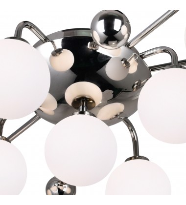  Element 9 Light Flush Mount With Polished Nickel Finish (1125C24-9-613) - CWI