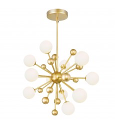  Element 11 Light Chandelier With Sun Gold Finish (1125P24-11-268) - CWI