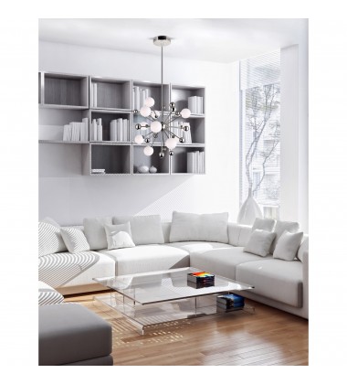 Element 11 Light Chandelier With Polished Nickel Finish (1125P24-11-613) - CWI Element 11 Light Chandelier With Polished Nickel Finish (1125P24-11-613) - CWI