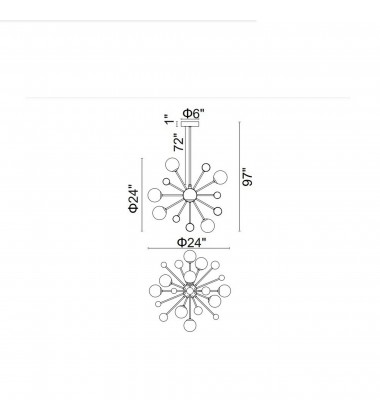 Element 11 Light Chandelier With Polished Nickel Finish (1125P24-11-613) - CWI Element 11 Light Chandelier With Polished Nickel Finish (1125P24-11-613) - CWI