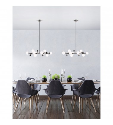  Element 10 Light Chandelier With Polished Nickel Finish (1125P36-10-613) - CWI