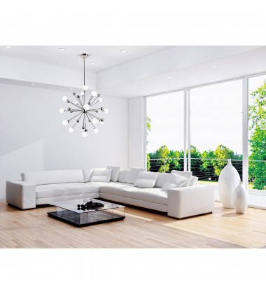 Element 17 Light Chandelier With Polished Nickel Finish (1125P39-17-613) - CWI Element 17 Light Chandelier With Polished Nickel Finish (1125P39-17-613) - CWI