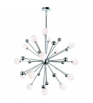Element 17 Light Chandelier With Polished Nickel Finish (1125P39-17-613) - CWI Element 17 Light Chandelier With Polished Nickel Finish (1125P39-17-613) - CWI