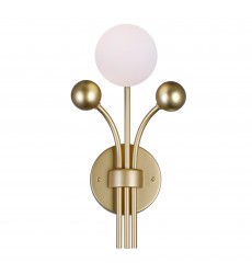  Element 1 Light Wall Light With Sun Gold Finish (1125W8-1-268) - CWI