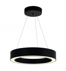  Ringer LED Integrated Black Chandelier (1131P12-101) - CWI