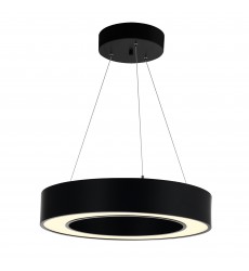  Ringer LED Integrated Black Chandelier (1131P12-101) - CWI