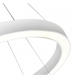  Ringer 1 Tier LED Integrated White Chandelier (1131P28-103) - CWI