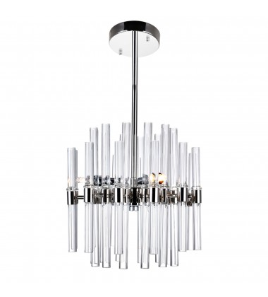  Miroir 6 Light Mini Chandelier With Polished Nickel Finish (1137P10-3-613) - CWI
