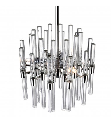  Miroir 6 Light Mini Chandelier With Polished Nickel Finish (1137P10-3-613) - CWI