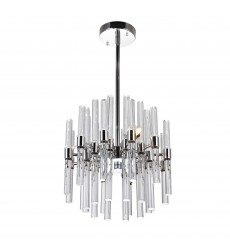  Miroir 6 Light Mini Chandelier With Polished Nickel Finish (1137P10-3-613) - CWI