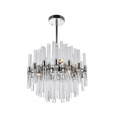  Miroir 8 Light Chandelier With Polished Nickel Finish (1137P16-8-613) - CWI