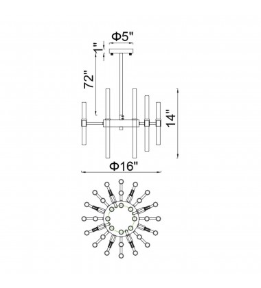 Miroir 8 Light Chandelier With Polished Nickel Finish (1137P16-8-613) - CWI Miroir 8 Light Chandelier With Polished Nickel Finish (1137P16-8-613) - CWI