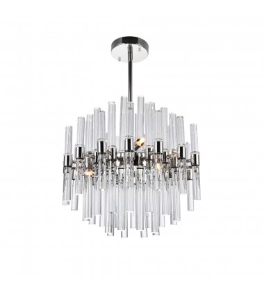 Miroir 8 Light Chandelier With Polished Nickel Finish (1137P16-8-613) - CWI Miroir 8 Light Chandelier With Polished Nickel Finish (1137P16-8-613) - CWI