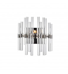  Miroir 2 Light Wall Light With Polished Nickel Finish (1137W10-1-613) - CWI