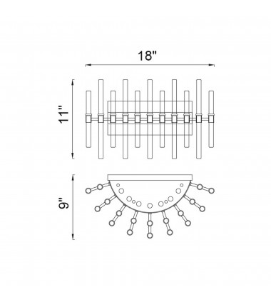  Miroir 4 Light Vanity Light With Polished Nickel Finish (1137W18-4-613) - CWI