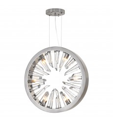  Spiked 6 Light Chandelier With Polished Nickel Finish (1142P20-6-613) - CWI