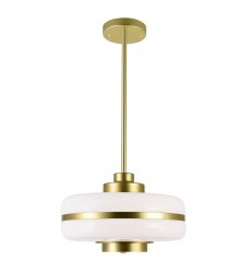  Elementary 1 Light Down Pendant With Pearl Gold Finish (1143P12-1-270) - CWI
