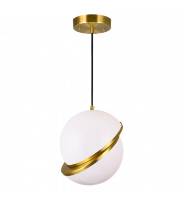 Gemini 1 Light Mini Pendant With Brass Finish (1148P10-1-624) - CWI  Gemini 1 Light Mini Pendant With Brass Finish (1148P10-1-624) - CWI