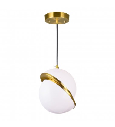 Gemini 1 Light Mini Pendant With Brass Finish (1148P10-1-624) - CWI  Gemini 1 Light Mini Pendant With Brass Finish (1148P10-1-624) - CWI