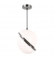 Gemini 1 Light Pendant With Polished Nickel Finish (1148P12-1-613) - CWI  Gemini 1 Light Pendant With Polished Nickel Finish (1148P12-1-613) - CWI