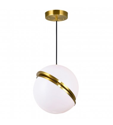 Gemini 1 Light Pendant With Brass Finish (1148P12-1-624) - CWI  Gemini 1 Light Pendant With Brass Finish (1148P12-1-624) - CWI