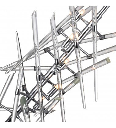  Icicle 5 Light Mini Chandelier With Chrome Finish (1154P13-5-601) - CWI