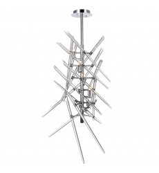  Icicle 5 Light Mini Chandelier With Chrome Finish (1154P13-5-601) - CWI