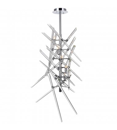  Icicle 5 Light Mini Chandelier With Chrome Finish (1154P13-5-601) - CWI