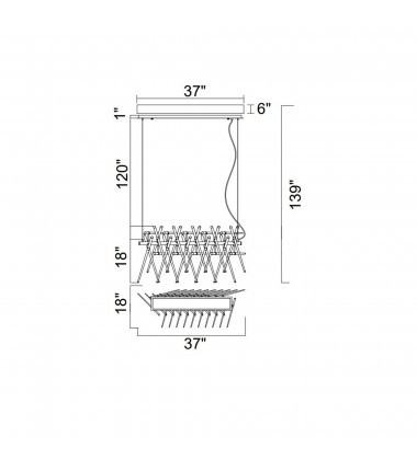  Icicle 9 Light Chandelier With Chrome Finish (1154P37-9-601) - CWI