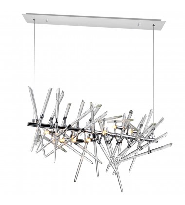  Icicle 9 Light Chandelier With Chrome Finish (1154P37-9-601) - CWI