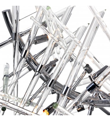  Icicle 10 Light Chandelier With Chrome Finish (1154P39-10-601) - CWI