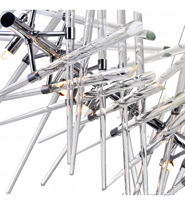  Icicle 10 Light Chandelier With Chrome Finish (1154P39-10-601) - CWI