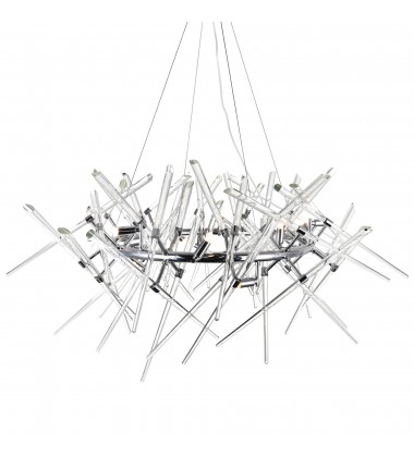  Icicle 12 Light Chandelier With Chrome Finish (1154P42-12-601-R) - CWI