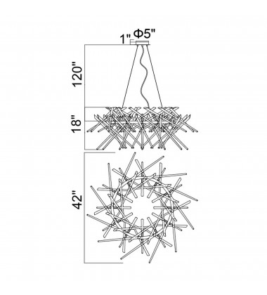 Icicle 12 Light Chandelier With Chrome Finish (1154P42-12-601-R) - CWI