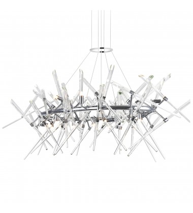  Icicle 12 Light Chandelier With Chrome Finish (1154P43-12-601-O) - CWI
