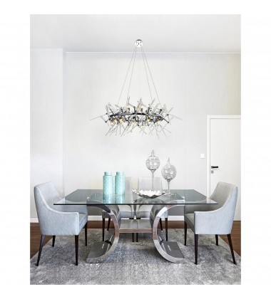  Icicle 12 Light Chandelier With Chrome Finish (1154P43-12-601-O) - CWI