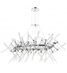  Icicle 12 Light Chandelier With Chrome Finish (1154P43-12-601-O) - CWI