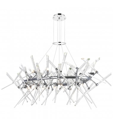  Icicle 12 Light Chandelier With Chrome Finish (1154P43-12-601-O) - CWI