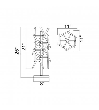  Icicle 3 Light Table Lamp With Chrome Finish (1154T25-3-601) - CWI