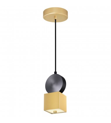 Saleen LED Mini Pendant with Brass+Black Finish (1156P4-625) - CWI Lighting