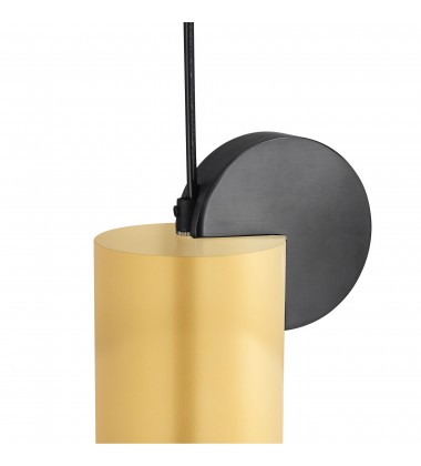  Saleen LED Mini Pendant with Brass+Black Finish (1156P6-625) - CWI Lighting