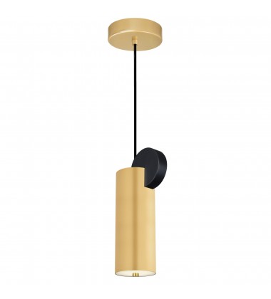  Saleen LED Mini Pendant with Brass+Black Finish (1156P6-625) - CWI Lighting