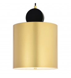  Saleen LED Mini Pendant with Brass+Black Finish (1156P9-625) - CWI Lighting