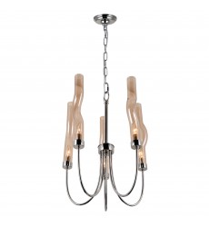  Meduse 5 Light Chandelier With Polished Nickel Finish (1203P16-5-613) - CWI