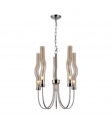  Meduse 5 Light Chandelier With Polished Nickel Finish (1203P16-5-613) - CWI